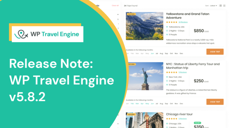 New Release- WP Travel Engine v5.8.2