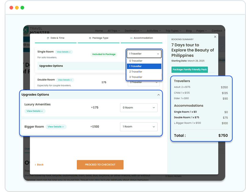 Accomodation Checkout Process