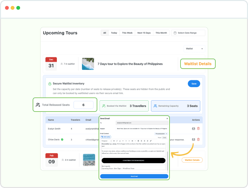 Turn Waitlists into Bookings