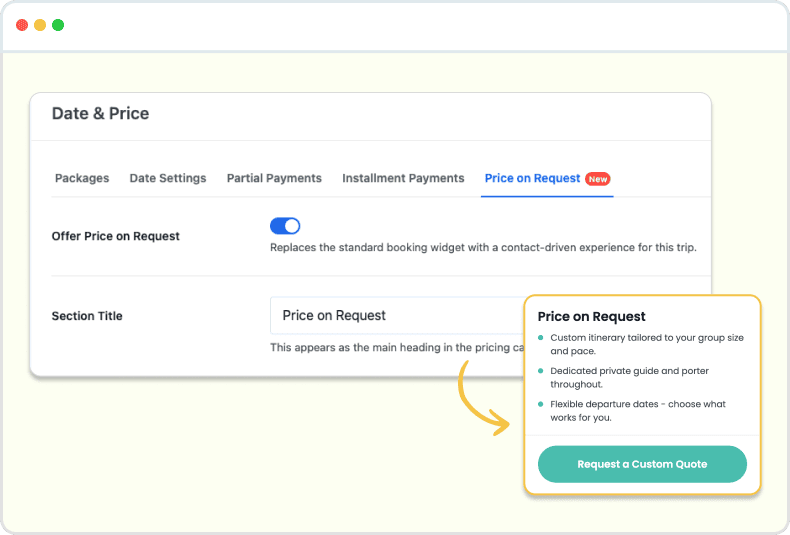 Create Trips Without a Fixed Price