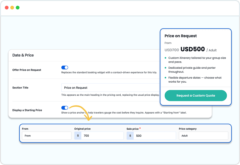 Show a Starting Price When Needed